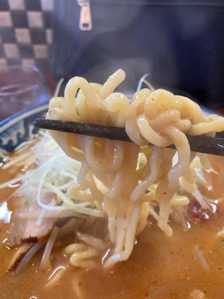 激辛みそラーメンの麺