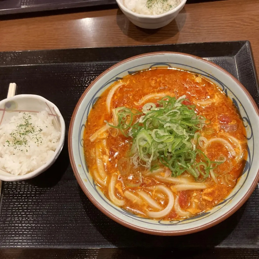 トマたまカレーうどん
